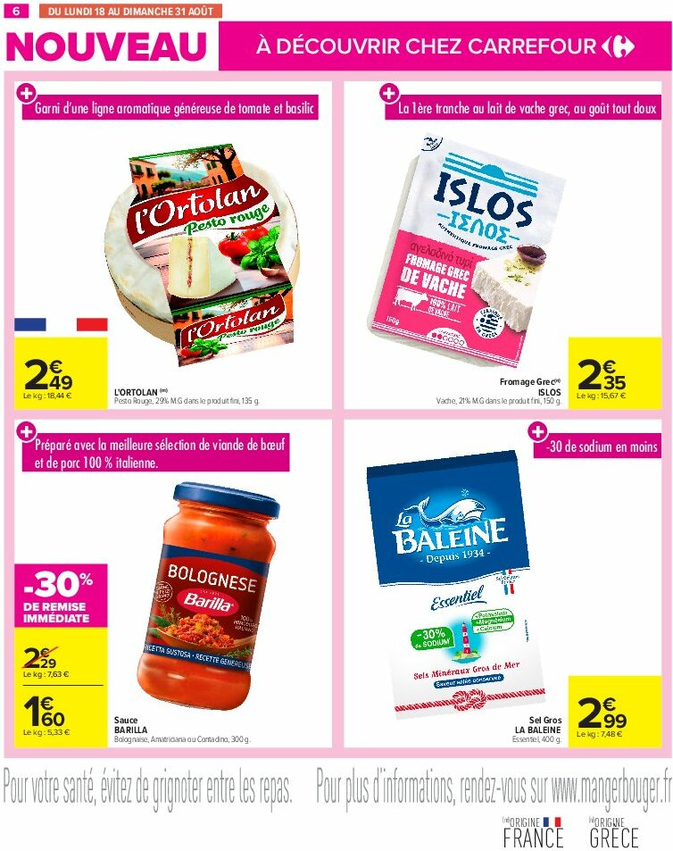 carrefour - Catalogue Carrefour - Les Nouveautés Votre Sélection À Ne Pas Manquer ! valable du 04/08 au 17/08 - page: 6