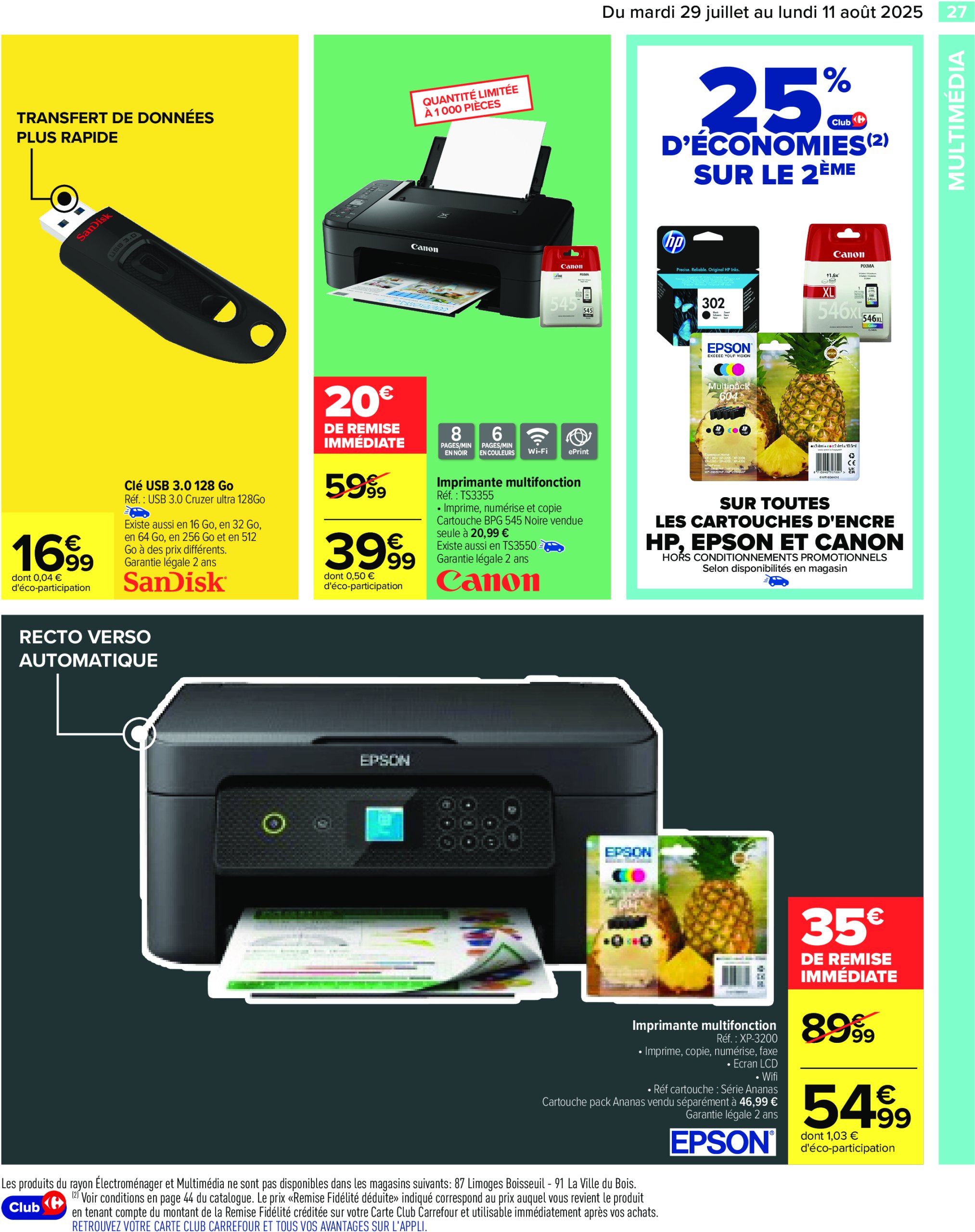 carrefour - Catalogue Carrefour - La Rentrée de Tous les Records valable du 29/07 au 11/08 - page: 29