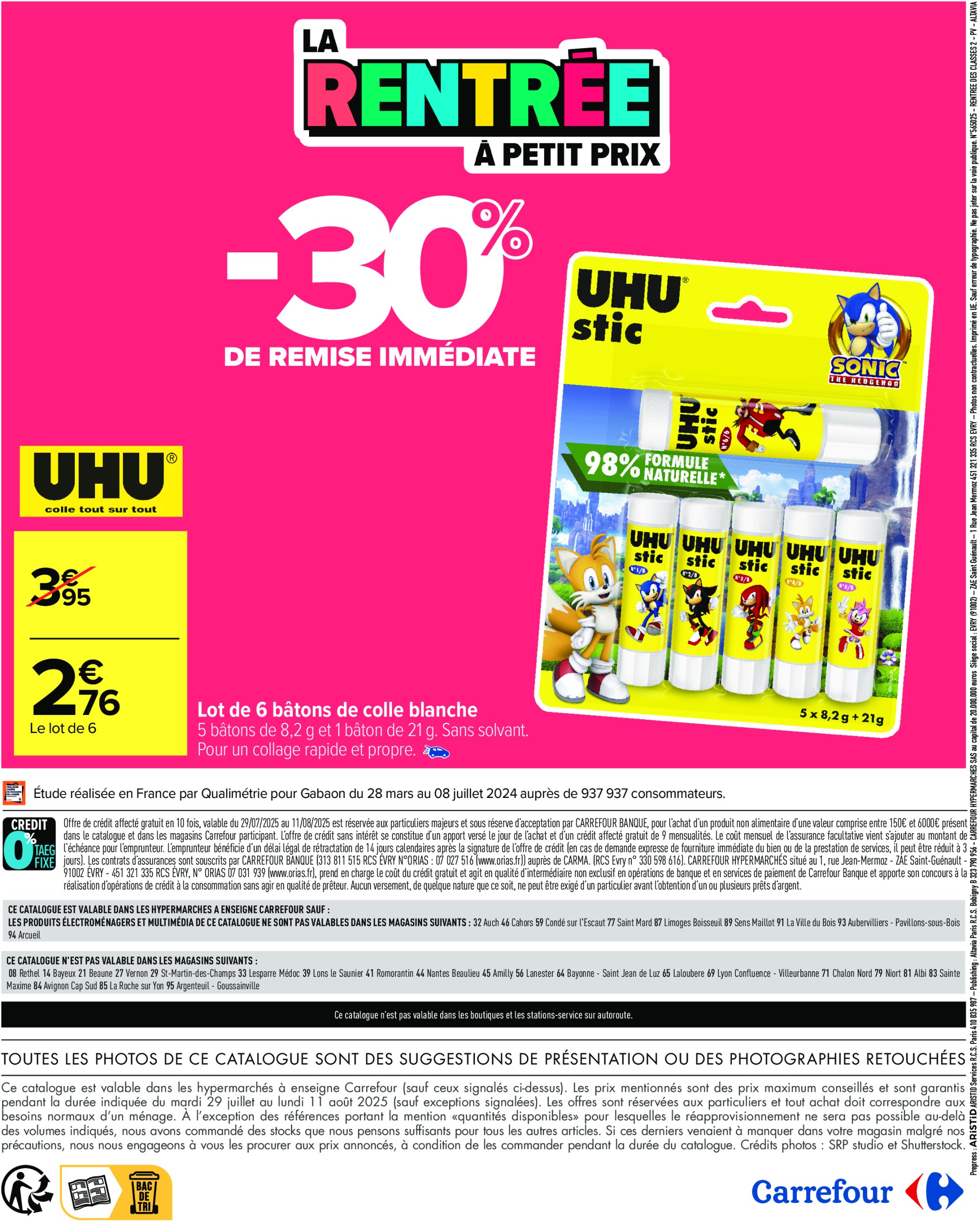 carrefour - Catalogue Carrefour - La Rentrée de Tous les Records valable du 29/07 au 11/08 - page: 2
