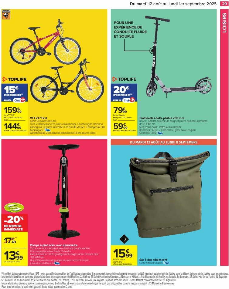 carrefour - Catalogue Carrefour - 80% D'Économies valable du 12/08 au 01/09 - page: 31