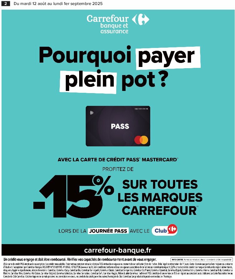 carrefour - Catalogue Carrefour - 80% D'Économies valable du 12/08 au 01/09 - page: 4