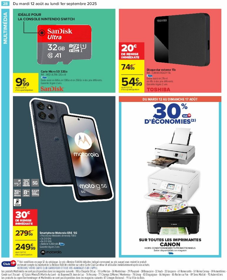 carrefour - Catalogue Carrefour - 80% D'Économies valable du 12/08 au 01/09 - page: 30