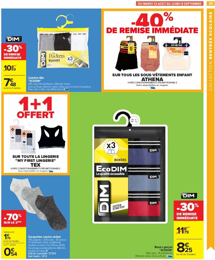 carrefour - Catalogue Carrefour - 80% D'Économies valable du 12/08 au 01/09 - page: 37