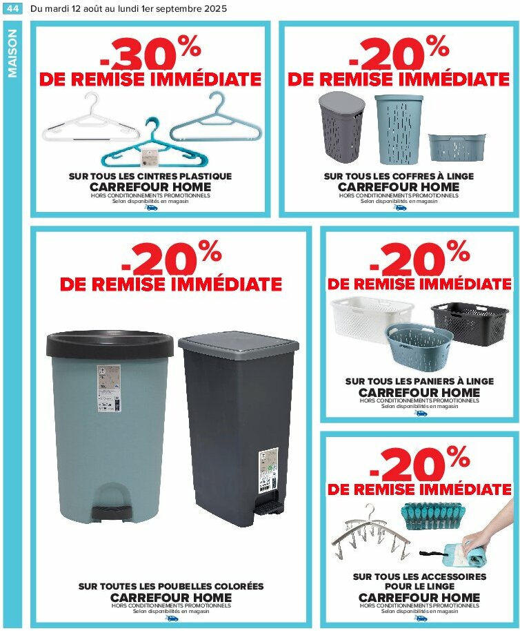 carrefour - Catalogue Carrefour - 80% D'Économies valable du 12/08 au 01/09 - page: 46