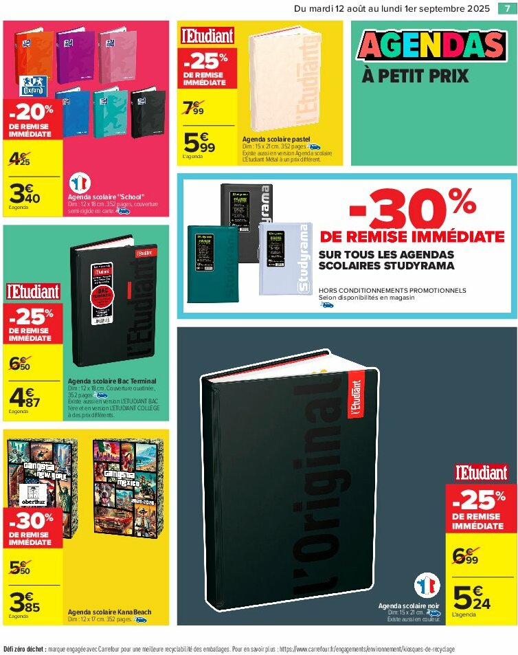carrefour - Catalogue Carrefour - 80% D'Économies valable du 12/08 au 01/09 - page: 9