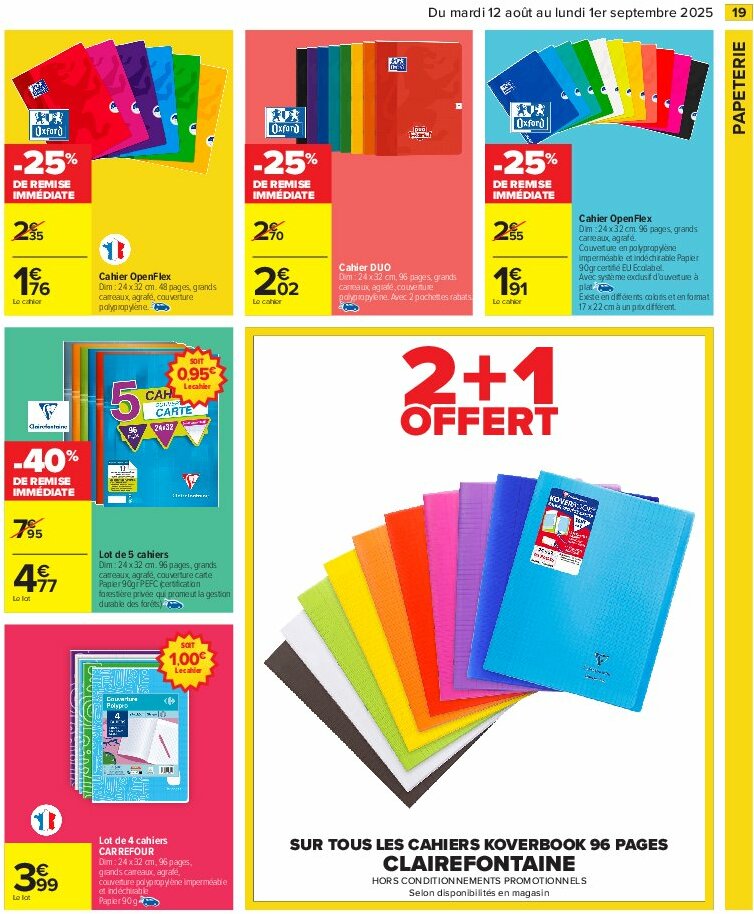 carrefour - Catalogue Carrefour - 80% D'Économies valable du 12/08 au 01/09 - page: 21