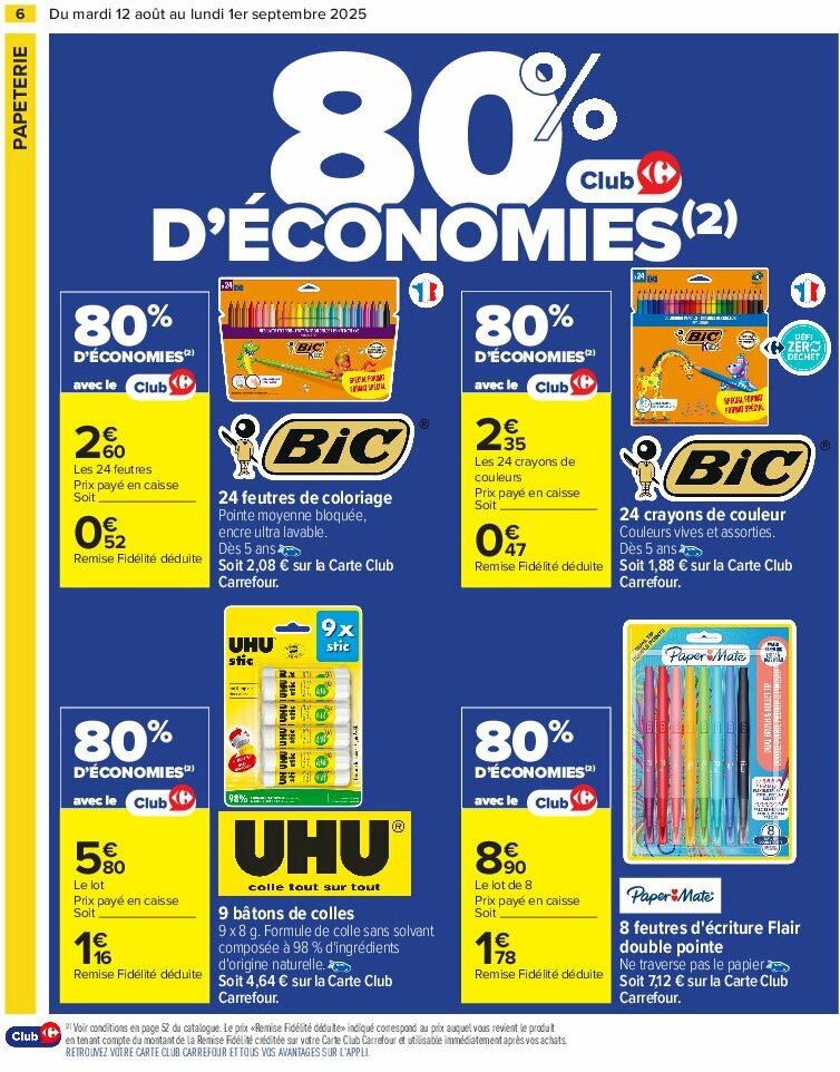 carrefour - Catalogue Carrefour - 80% D'Économies valable du 12/08 au 01/09 - page: 8