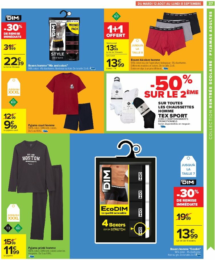 carrefour - Catalogue Carrefour - 80% D'Économies valable du 12/08 au 01/09 - page: 39