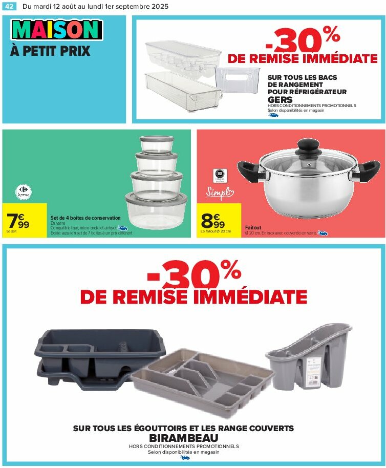 carrefour - Catalogue Carrefour - 80% D'Économies valable du 12/08 au 01/09 - page: 44
