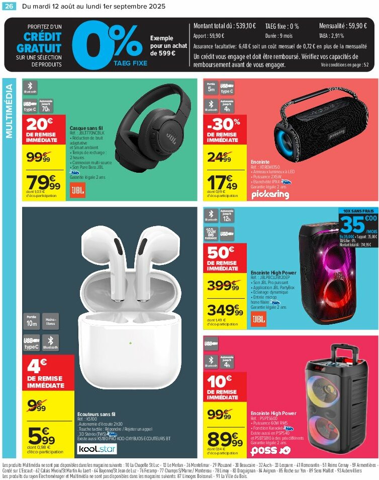 carrefour - Catalogue Carrefour - 80% D'Économies valable du 12/08 au 01/09 - page: 28