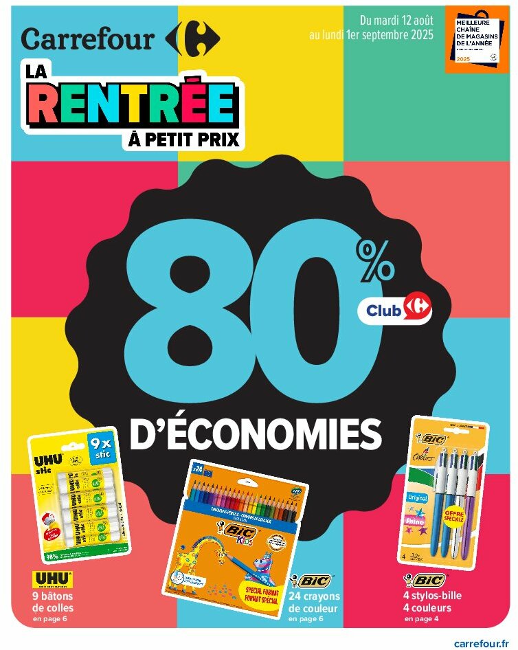 carrefour - Catalogue Carrefour - 80% D'Économies valable du 12/08 au 01/09