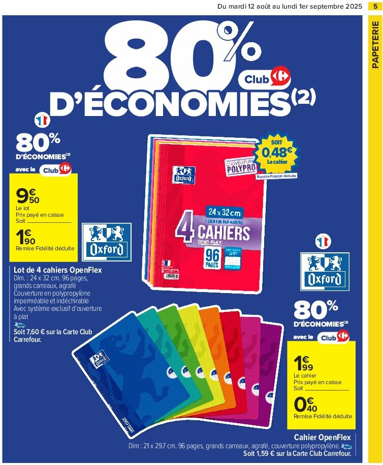 carrefour - Catalogue Carrefour - 80% D'Économies valable du 12/08 au 01/09 - page: 7