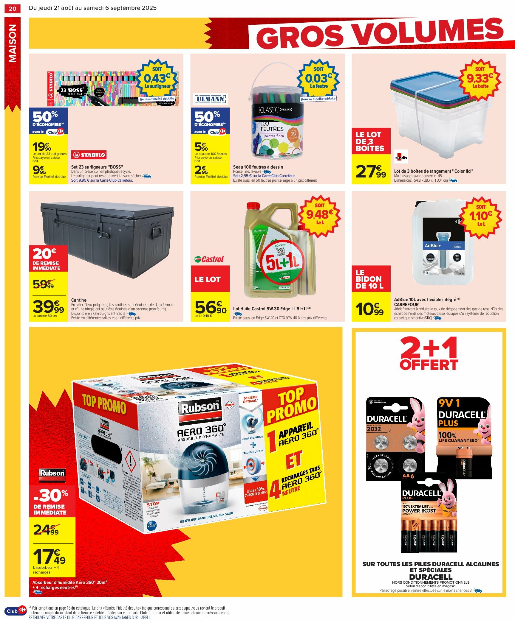 carrefour - Catalogue Carrefour - Gros volumes valable du 21/08 au 06/09 - page: 22