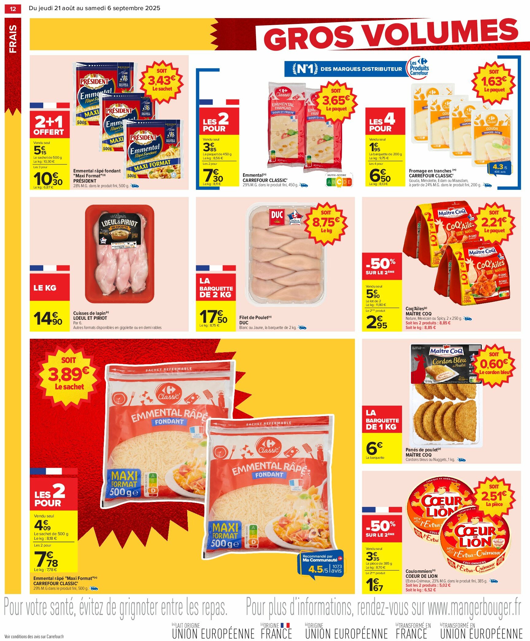 carrefour - Catalogue Carrefour - Gros volumes valable du 21/08 au 06/09 - page: 14
