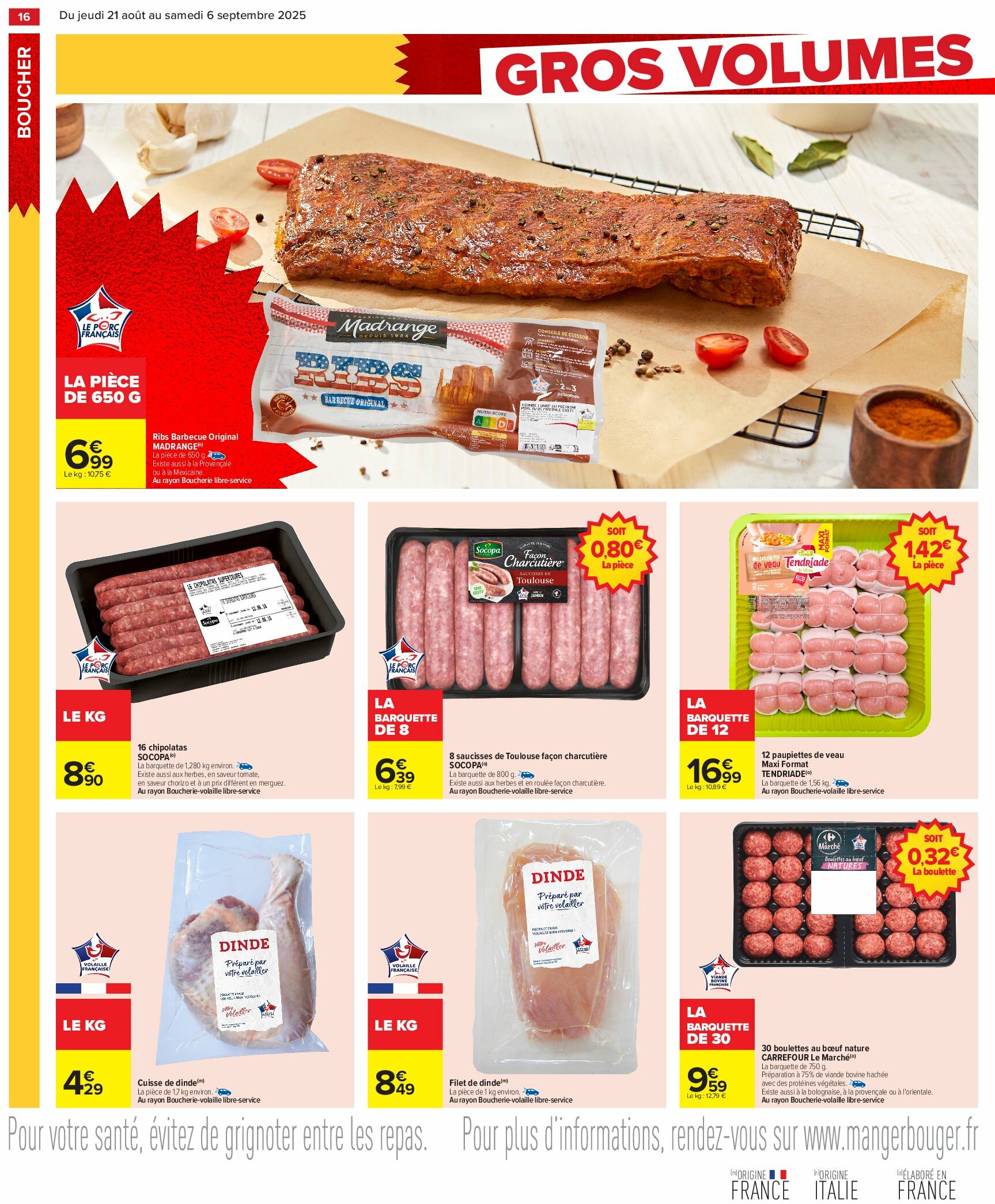 carrefour - Catalogue Carrefour - Gros volumes valable du 21/08 au 06/09 - page: 18