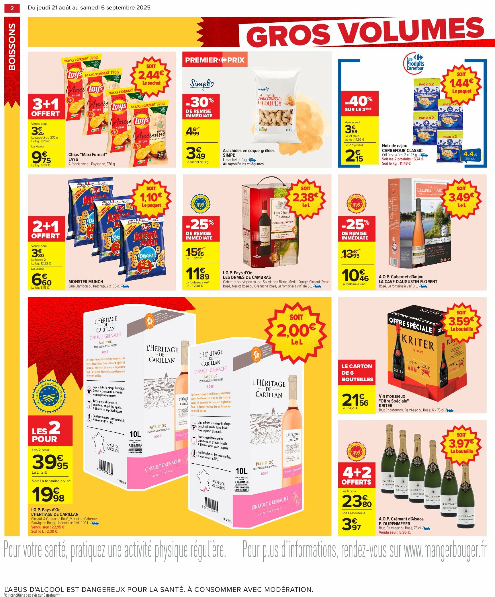 carrefour - Catalogue Carrefour - Gros volumes valable du 21/08 au 06/09 - page: 4
