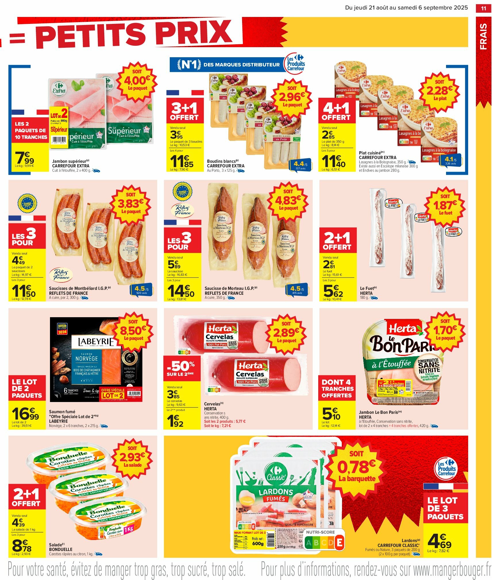 carrefour - Catalogue Carrefour - Gros volumes valable du 21/08 au 06/09 - page: 13