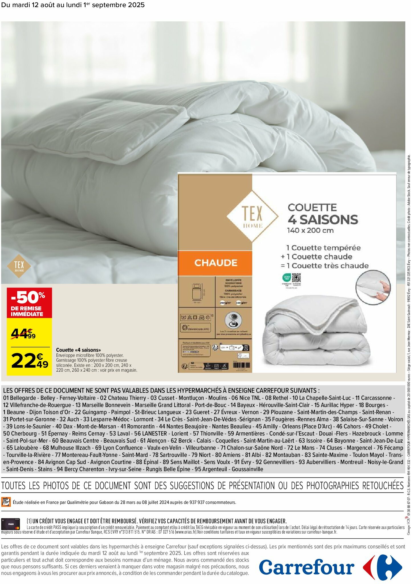 carrefour - Catalogue Carrefour - Linge de maison valable du 12/08 au 01/09 - page: 4