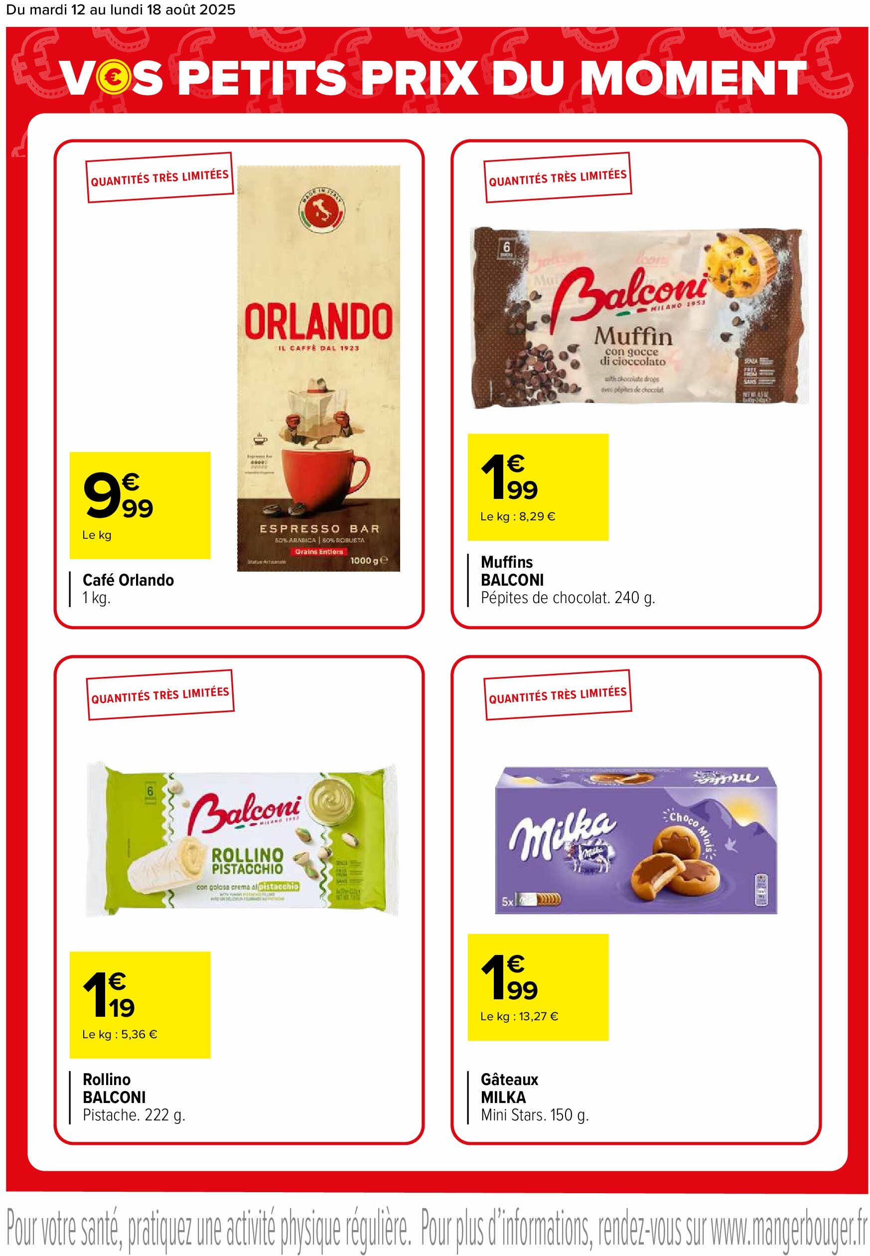 carrefour - Catalogue Carrefour - Vos petits prix du moment valable du 12/08 au 18/08 - page: 4