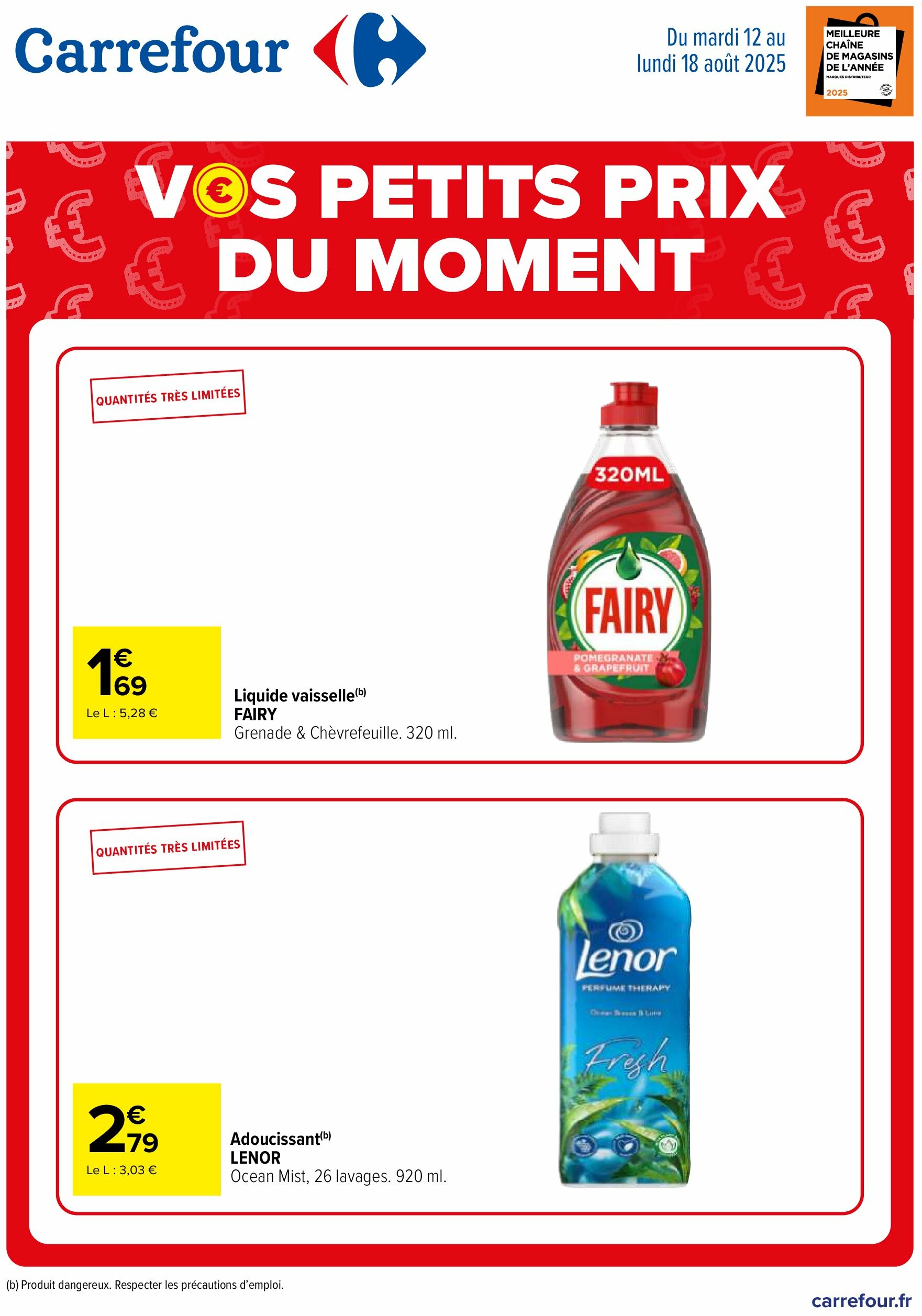 carrefour - Catalogue Carrefour - Vos petits prix du moment valable du 12/08 au 18/08