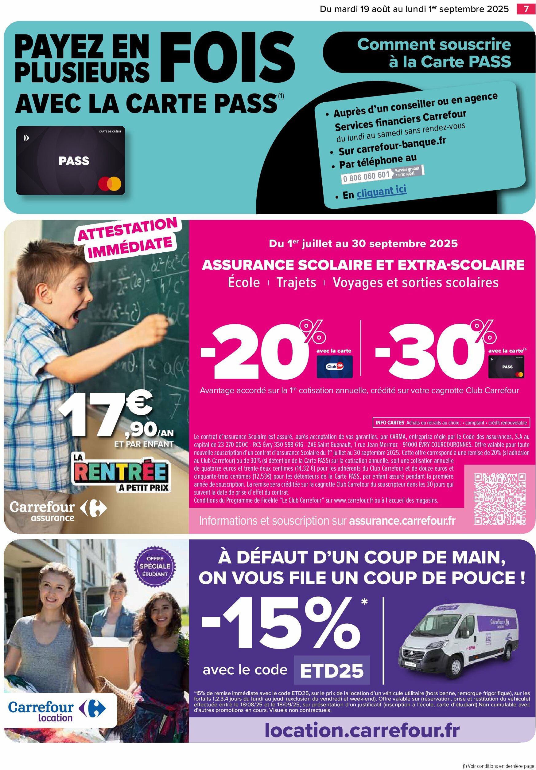 carrefour - Catalogue Carrefour - La Rentrée valable du 19/08 au 01/09 - page: 7