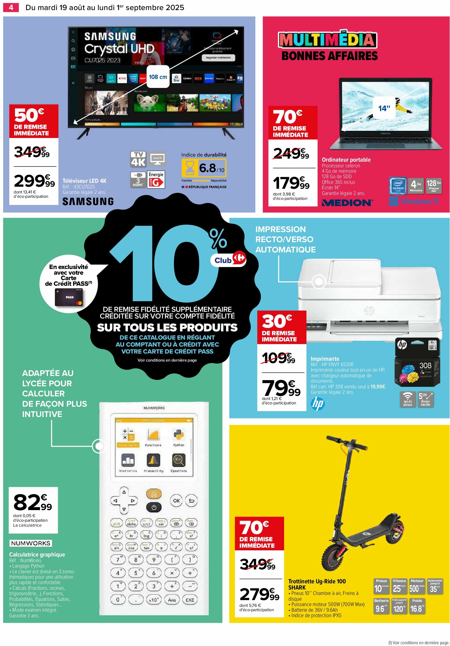 carrefour - Catalogue Carrefour - La Rentrée valable du 19/08 au 01/09 - page: 4