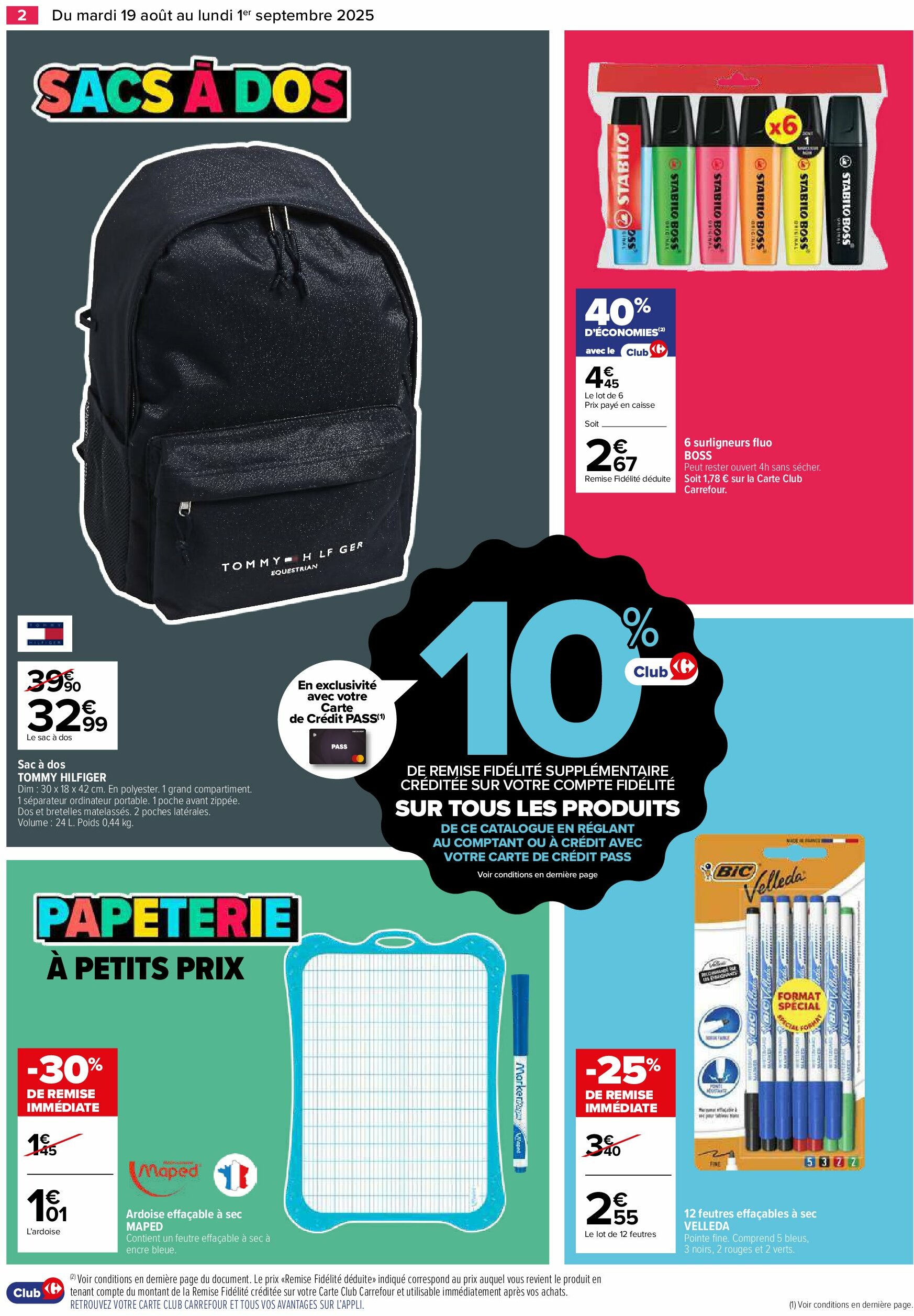 carrefour - Catalogue Carrefour - La Rentrée valable du 19/08 au 01/09 - page: 2