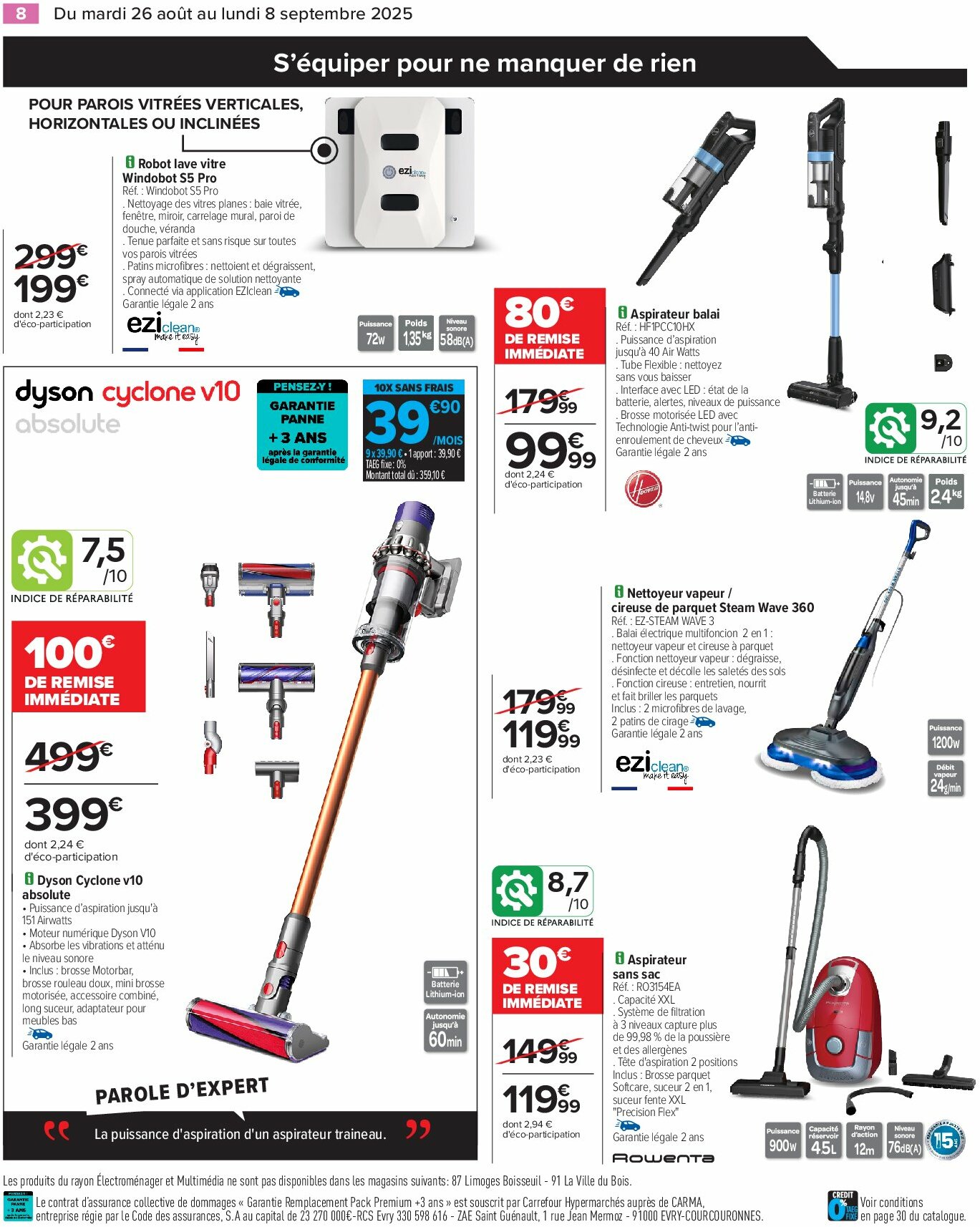 carrefour - Catalogue Carrefour - Électroménager valable du 26/08 au 08/09 - page: 10