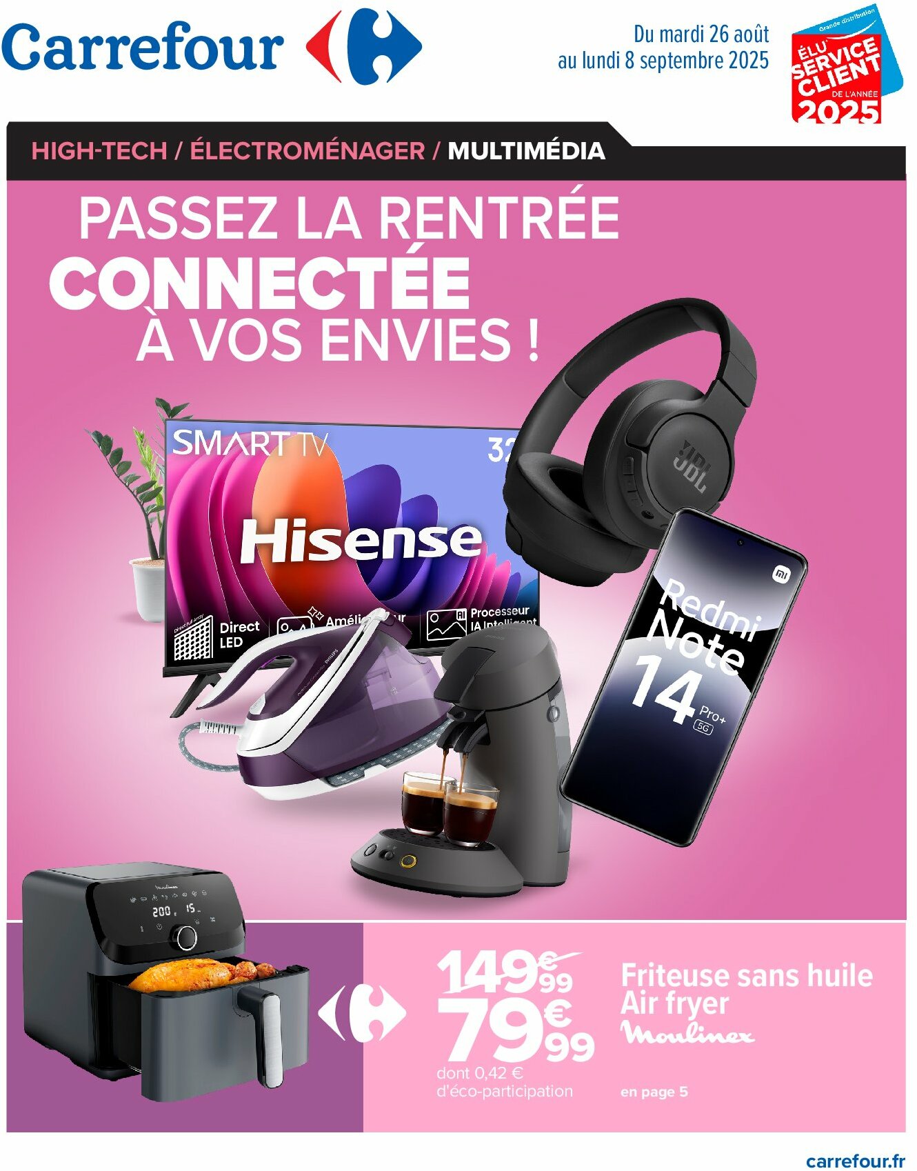 carrefour - Catalogue Carrefour - Électroménager valable du 26/08 au 08/09 - page: 1