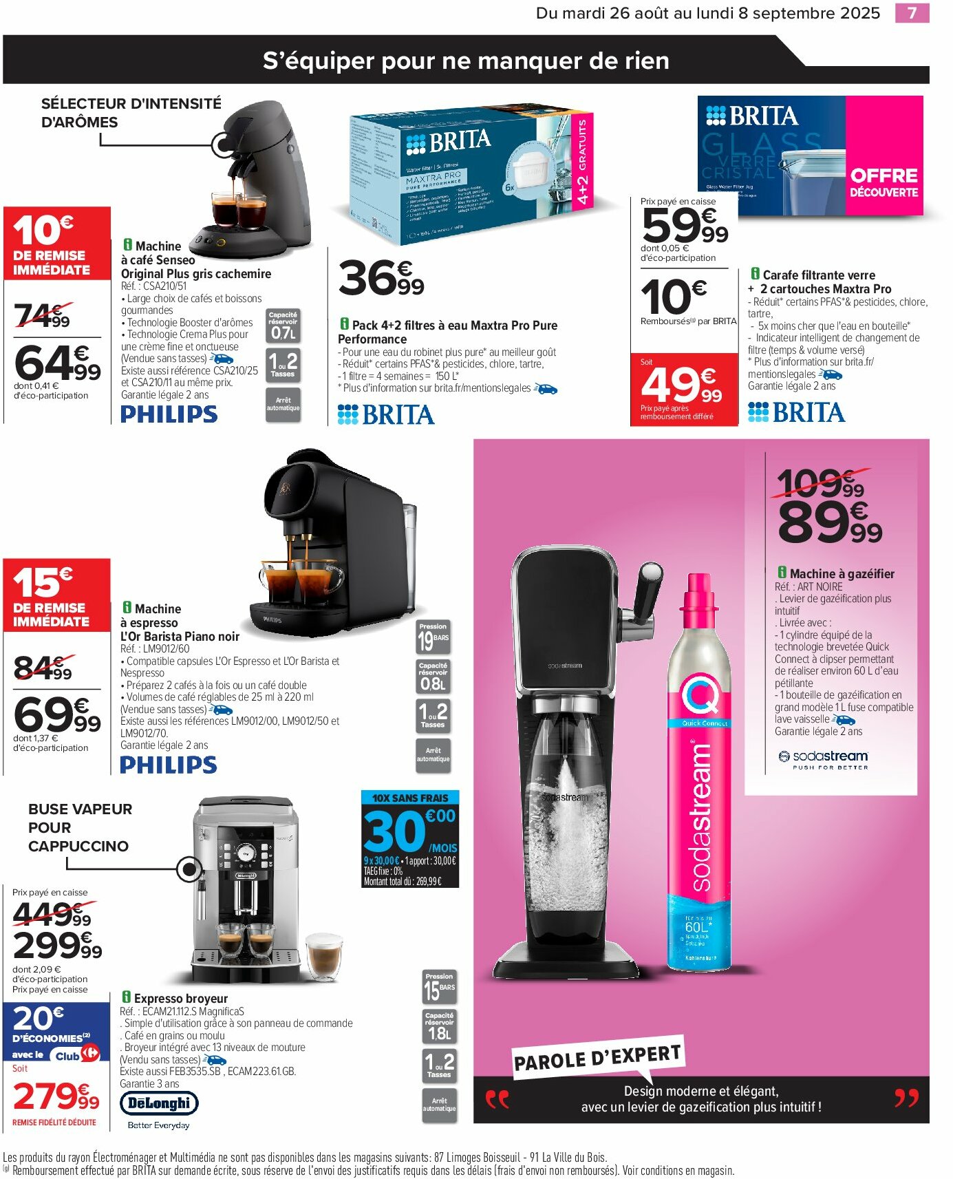carrefour - Catalogue Carrefour - Électroménager valable du 26/08 au 08/09 - page: 9
