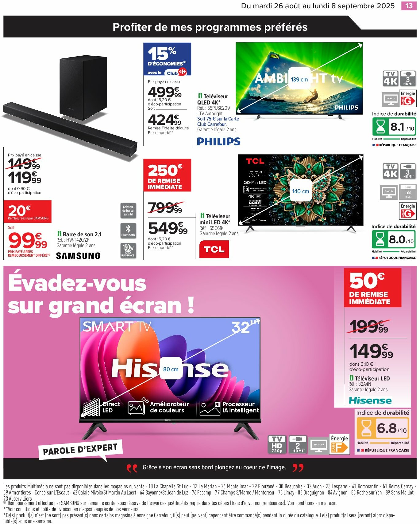 carrefour - Catalogue Carrefour - Électroménager valable du 26/08 au 08/09 - page: 15