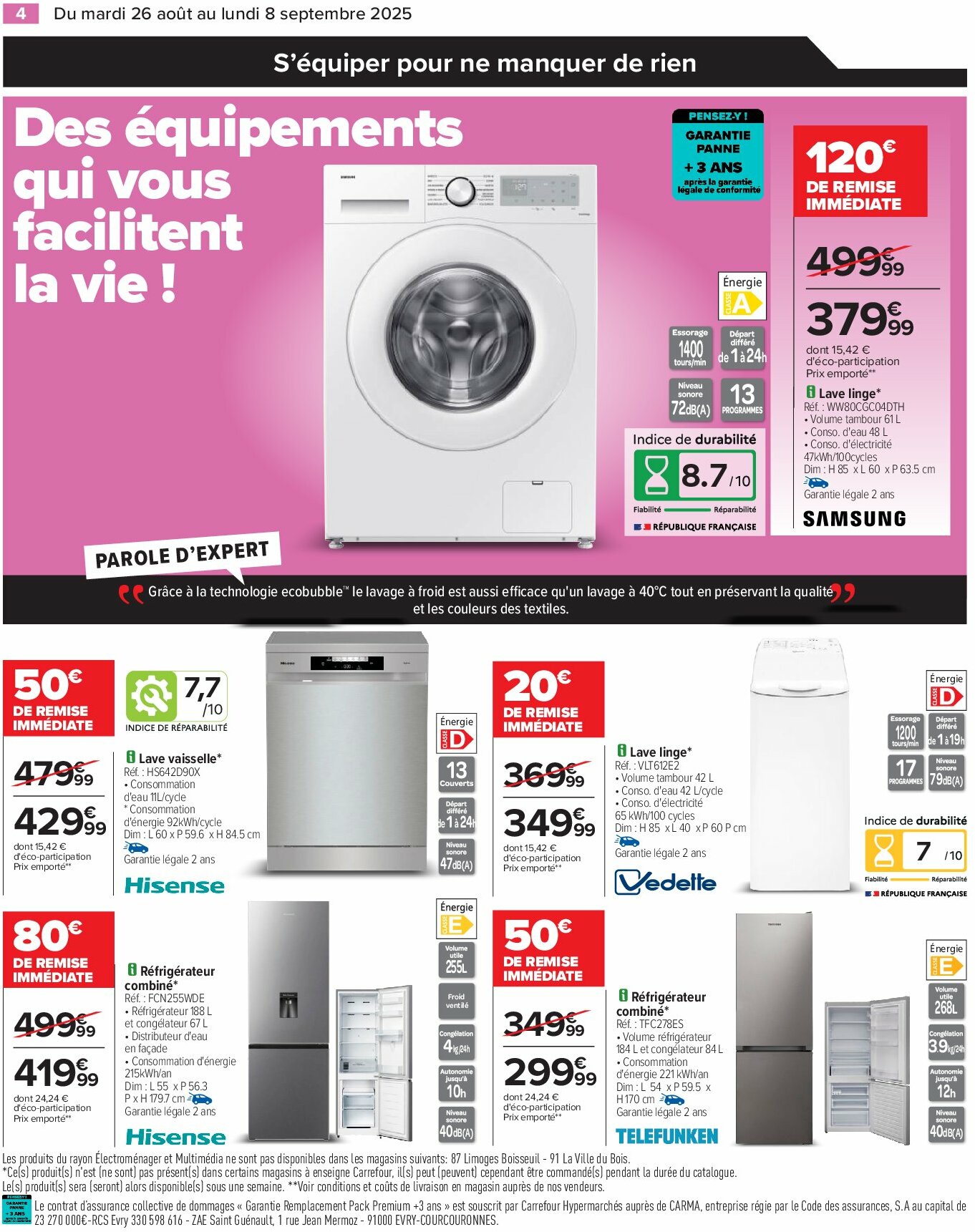 carrefour - Catalogue Carrefour - Électroménager valable du 26/08 au 08/09 - page: 6