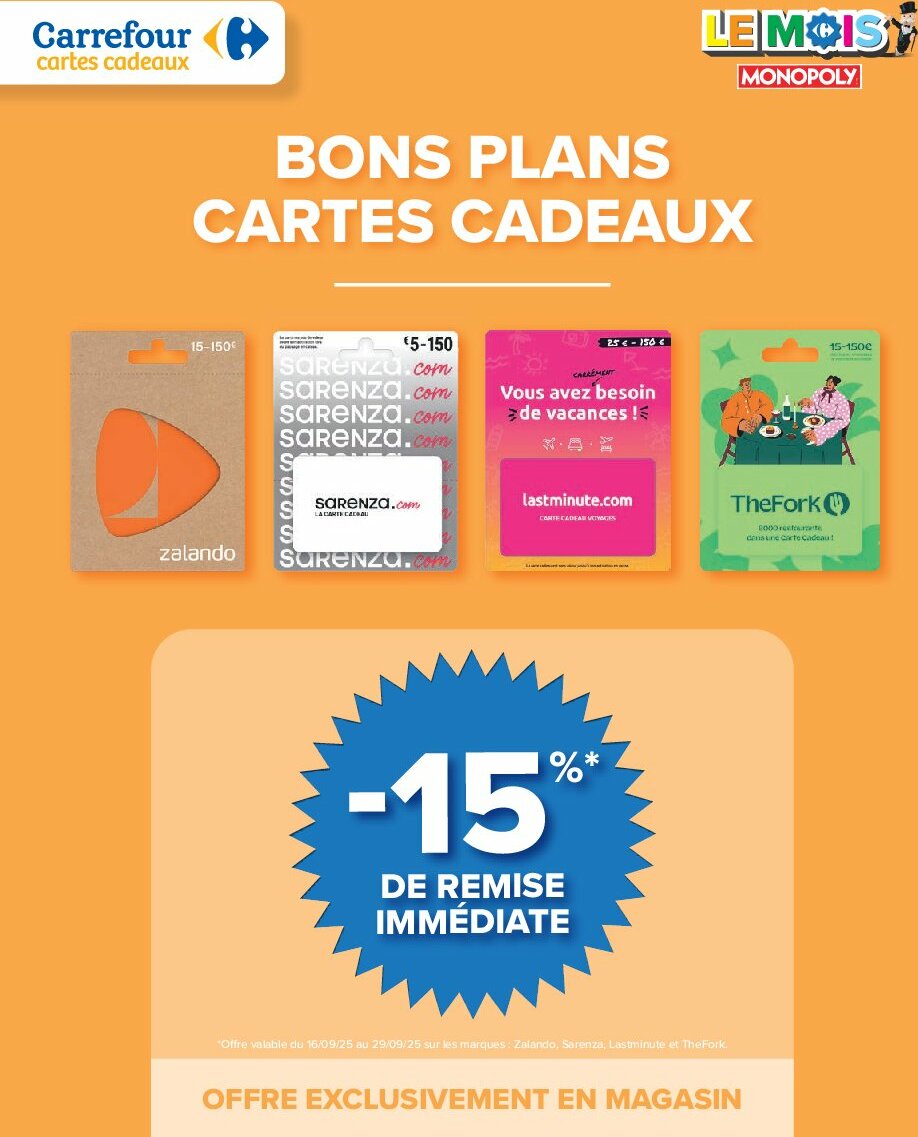 carrefour - Catalogue Carrefour - Le mois Monopoly valable du 16/09 au 29/09 - page: 78 carrefour - Catalogue Carrefour - Le mois Monopoly valable du 16/09 au 29/09 - page: 78