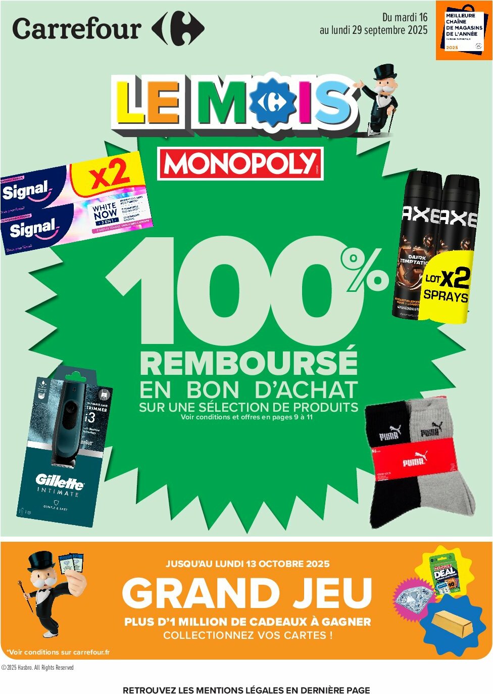 carrefour - Catalogue Carrefour - Le mois Monopoly valable du 16/09 au 29/09