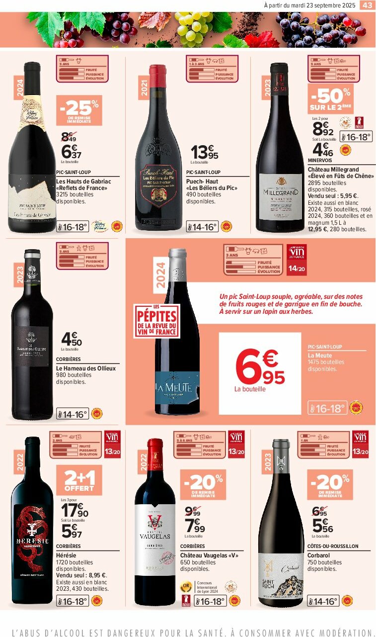 carrefour - Catalogue Carrefour - Foire aux vins D'Automne valable du 23/09 au 06/10 - page: 47 carrefour - Catalogue Carrefour - Foire aux vins D'Automne valable du 23/09 au 06/10 - page: 47