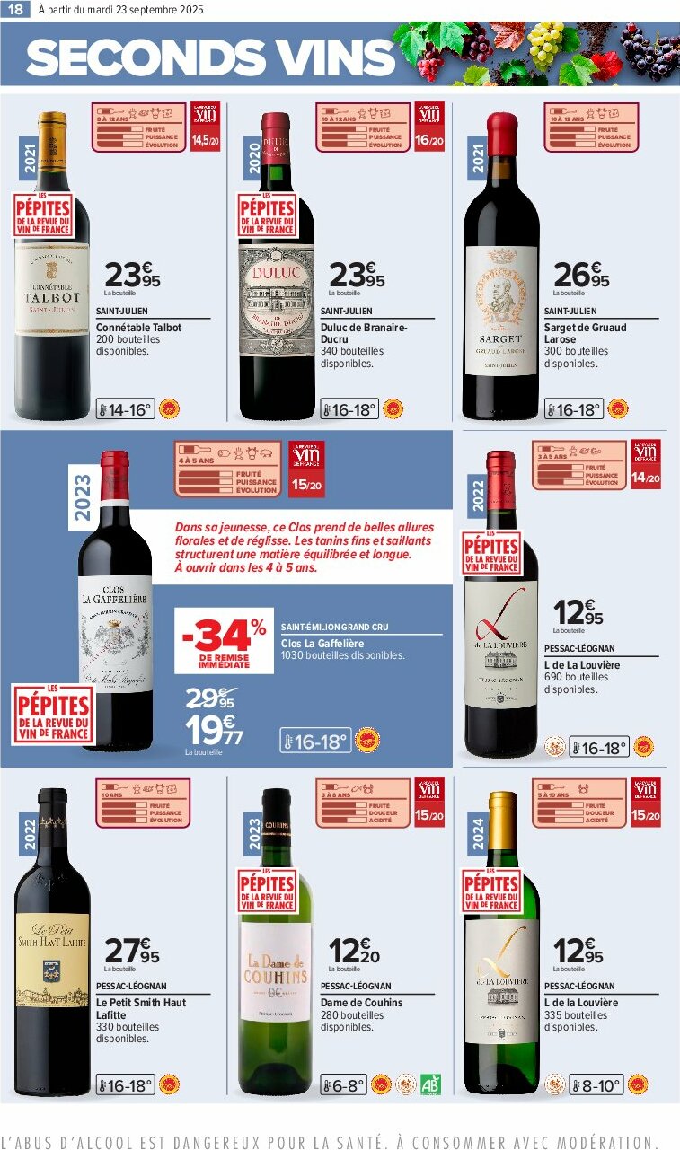 carrefour - Catalogue Carrefour - Foire aux vins D'Automne valable du 23/09 au 06/10 - page: 22 carrefour - Catalogue Carrefour - Foire aux vins D'Automne valable du 23/09 au 06/10 - page: 22