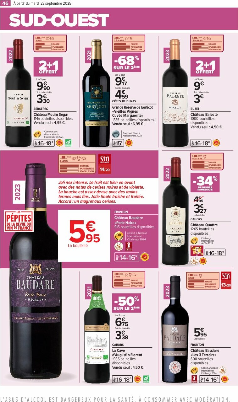 carrefour - Catalogue Carrefour - Foire aux vins D'Automne valable du 23/09 au 06/10 - page: 50 carrefour - Catalogue Carrefour - Foire aux vins D'Automne valable du 23/09 au 06/10 - page: 50
