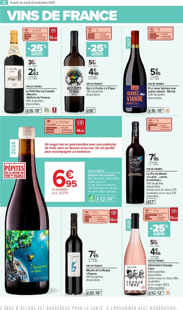 carrefour - Catalogue Carrefour - Foire aux vins D'Automne valable du 23/09 au 06/10 - page: 12 carrefour - Catalogue Carrefour - Foire aux vins D'Automne valable du 23/09 au 06/10 - page: 12