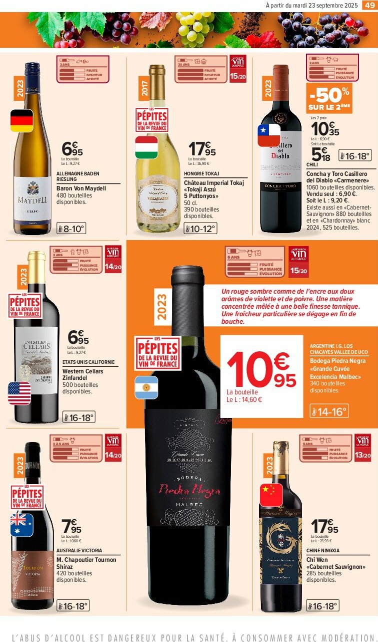 carrefour - Catalogue Carrefour - Foire aux vins D'Automne valable du 23/09 au 06/10 - page: 53 carrefour - Catalogue Carrefour - Foire aux vins D'Automne valable du 23/09 au 06/10 - page: 53
