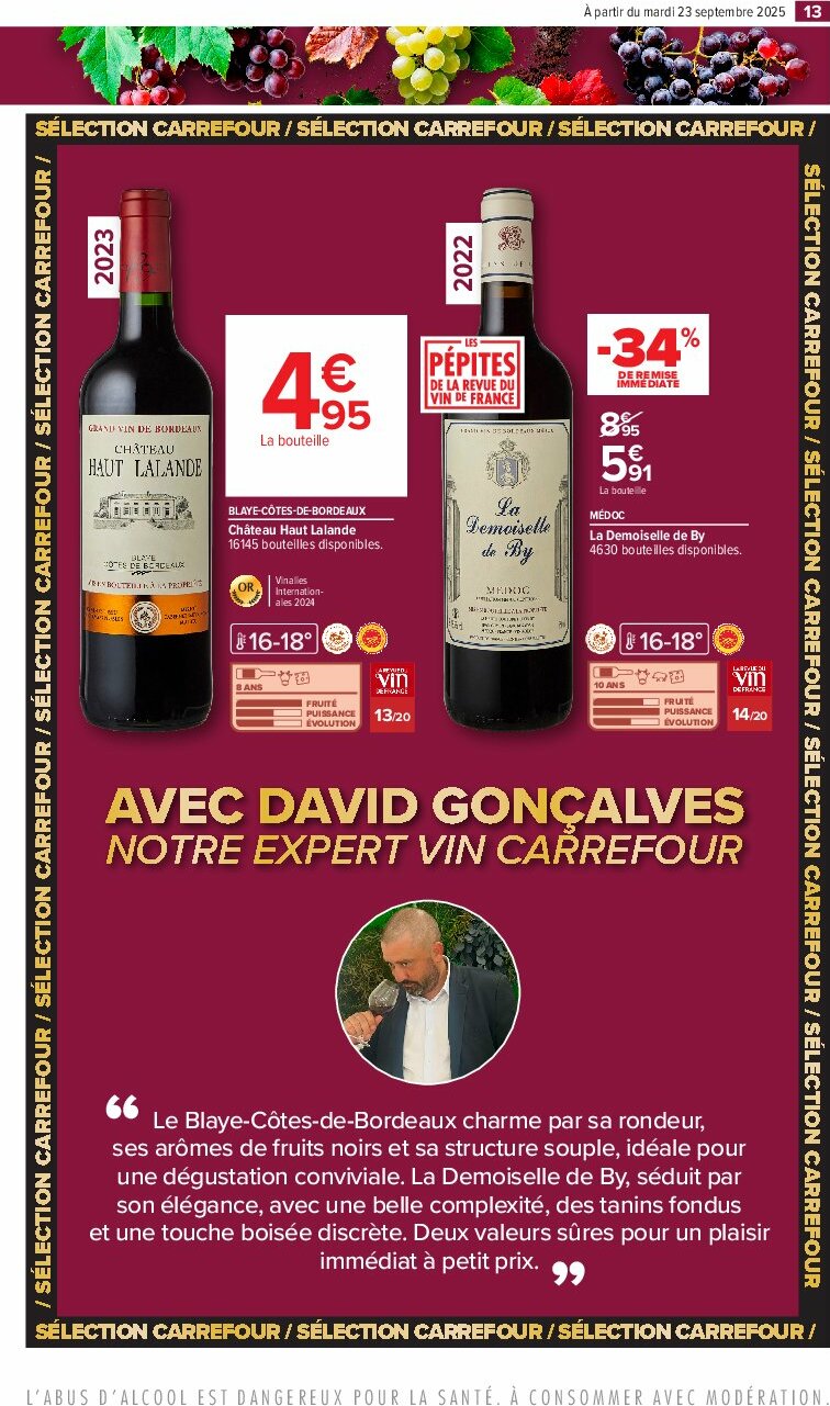 carrefour - Catalogue Carrefour - Foire aux vins D'Automne valable du 23/09 au 06/10 - page: 17 carrefour - Catalogue Carrefour - Foire aux vins D'Automne valable du 23/09 au 06/10 - page: 17