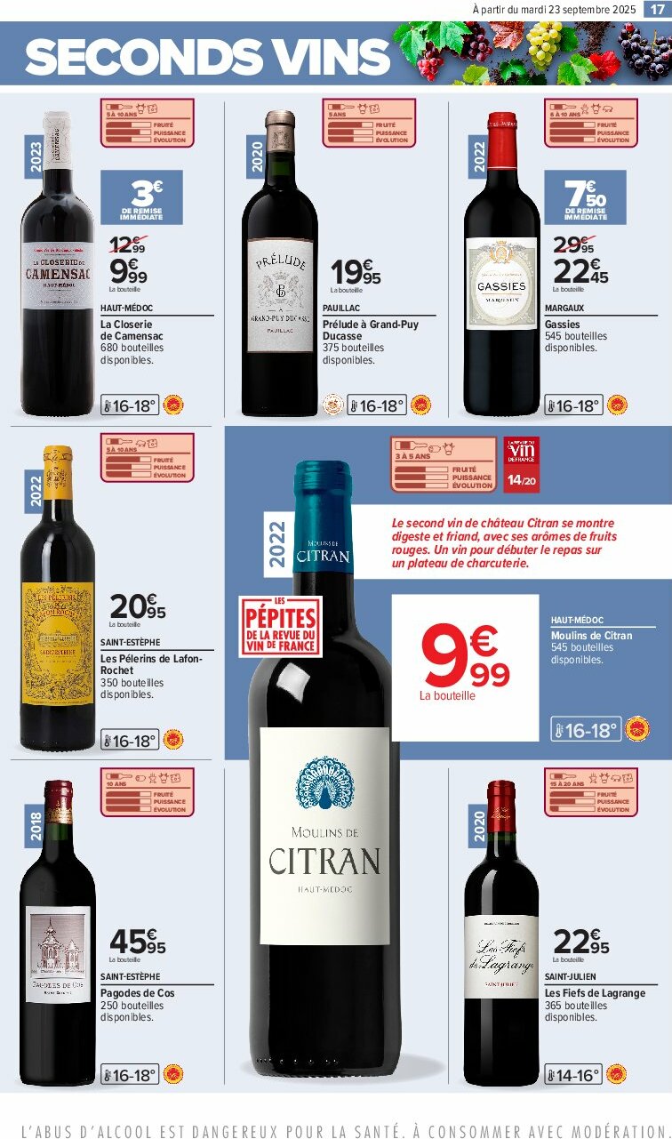 carrefour - Catalogue Carrefour - Foire aux vins D'Automne valable du 23/09 au 06/10 - page: 21 carrefour - Catalogue Carrefour - Foire aux vins D'Automne valable du 23/09 au 06/10 - page: 21