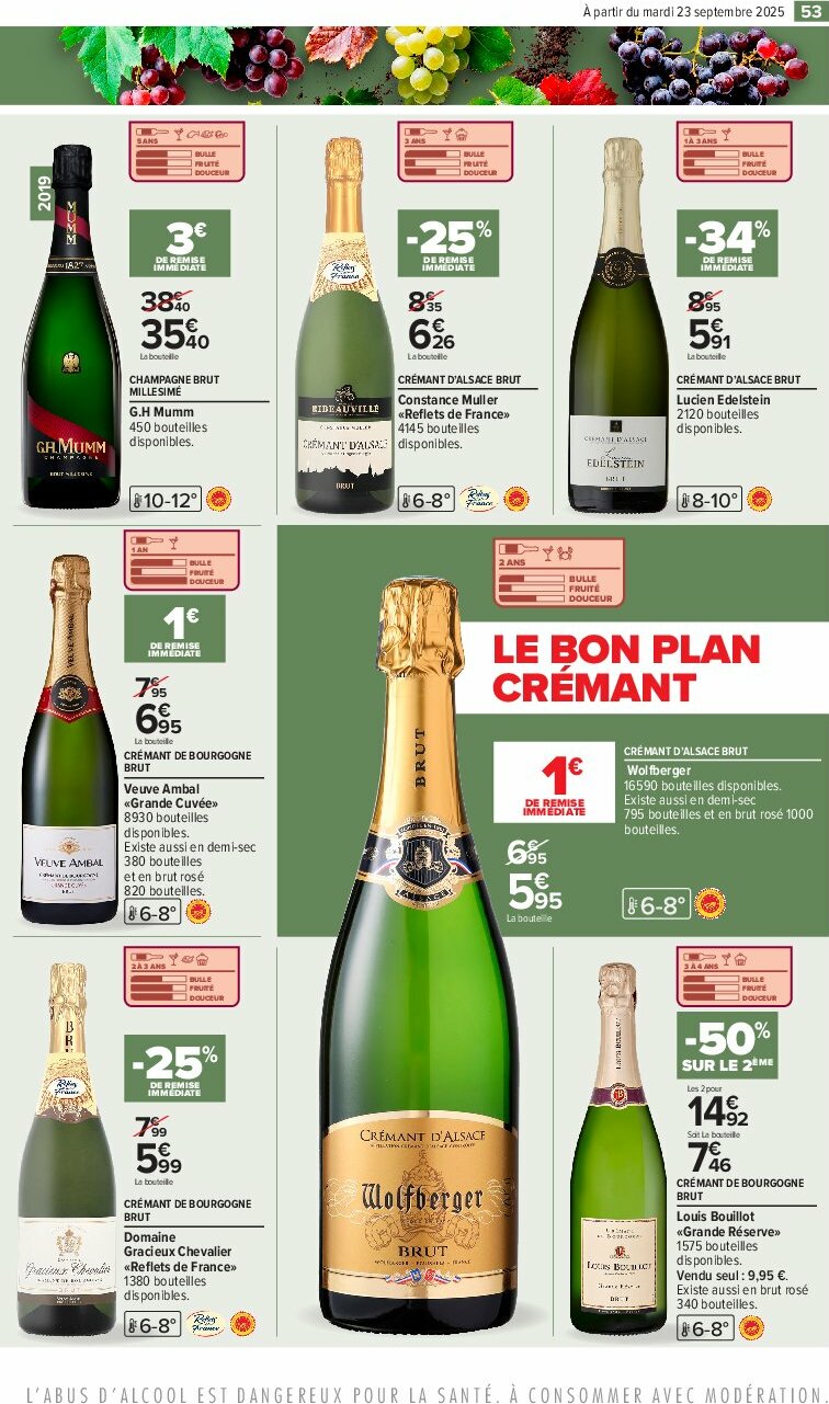 carrefour - Catalogue Carrefour - Foire aux vins D'Automne valable du 23/09 au 06/10 - page: 57 carrefour - Catalogue Carrefour - Foire aux vins D'Automne valable du 23/09 au 06/10 - page: 57
