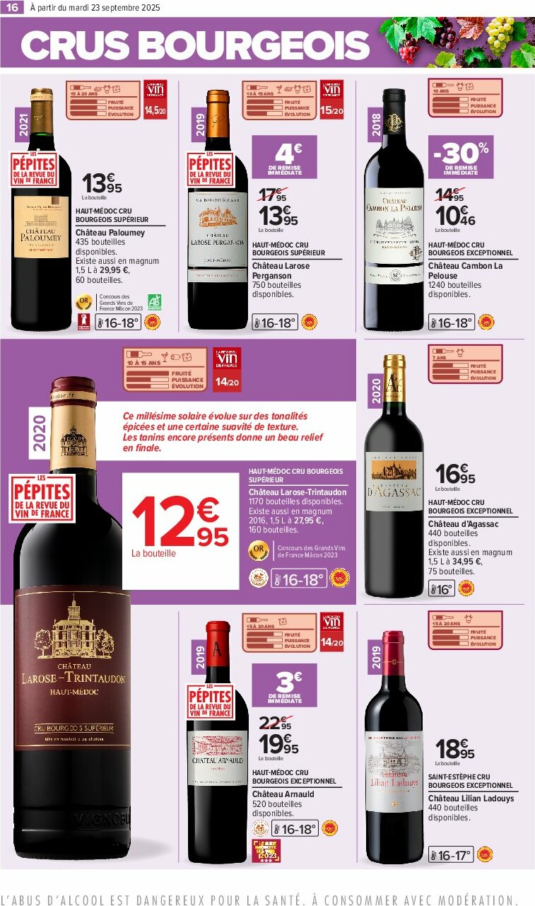 carrefour - Catalogue Carrefour - Foire aux vins D'Automne valable du 23/09 au 06/10 - page: 20 carrefour - Catalogue Carrefour - Foire aux vins D'Automne valable du 23/09 au 06/10 - page: 20