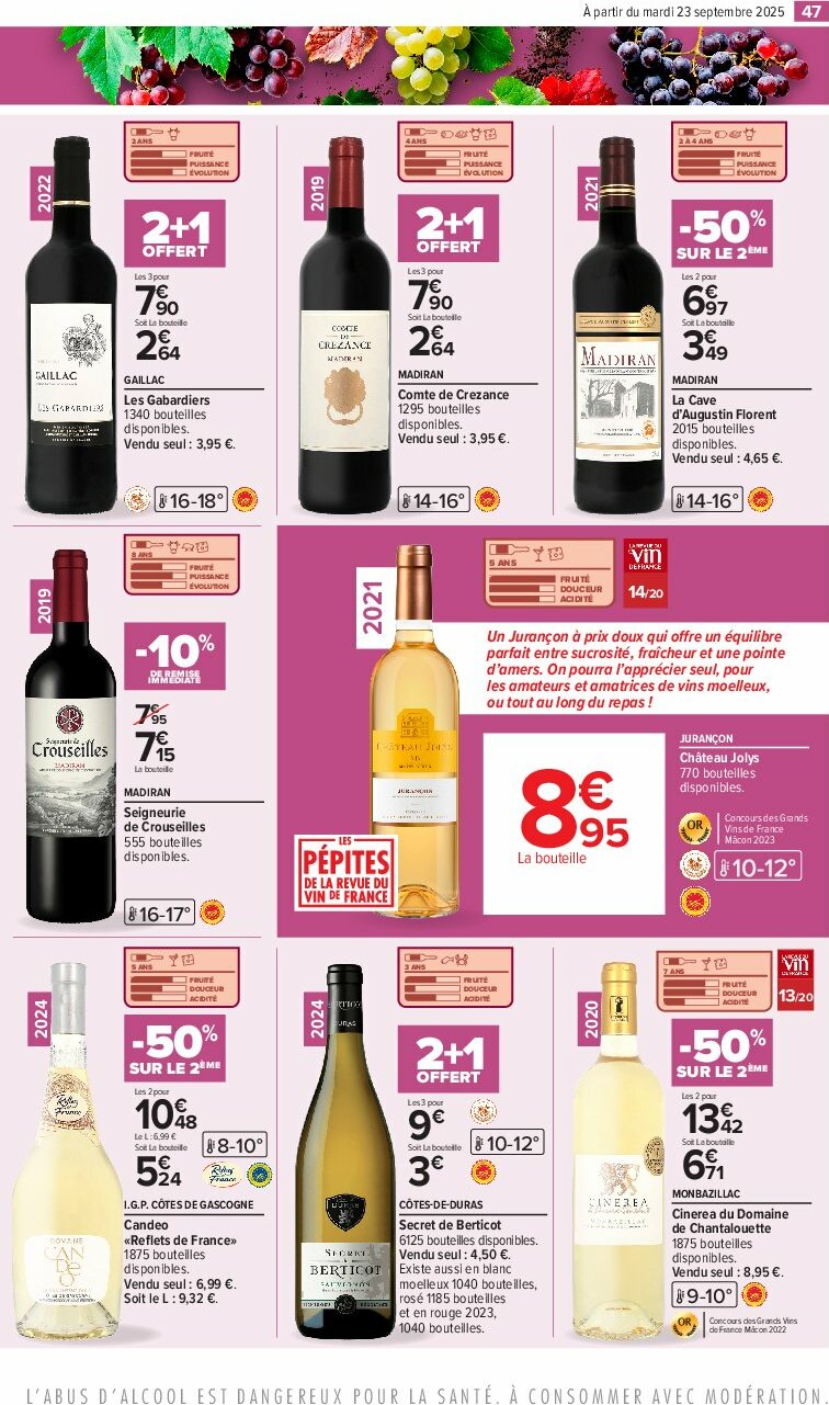 carrefour - Catalogue Carrefour - Foire aux vins D'Automne valable du 23/09 au 06/10 - page: 51 carrefour - Catalogue Carrefour - Foire aux vins D'Automne valable du 23/09 au 06/10 - page: 51