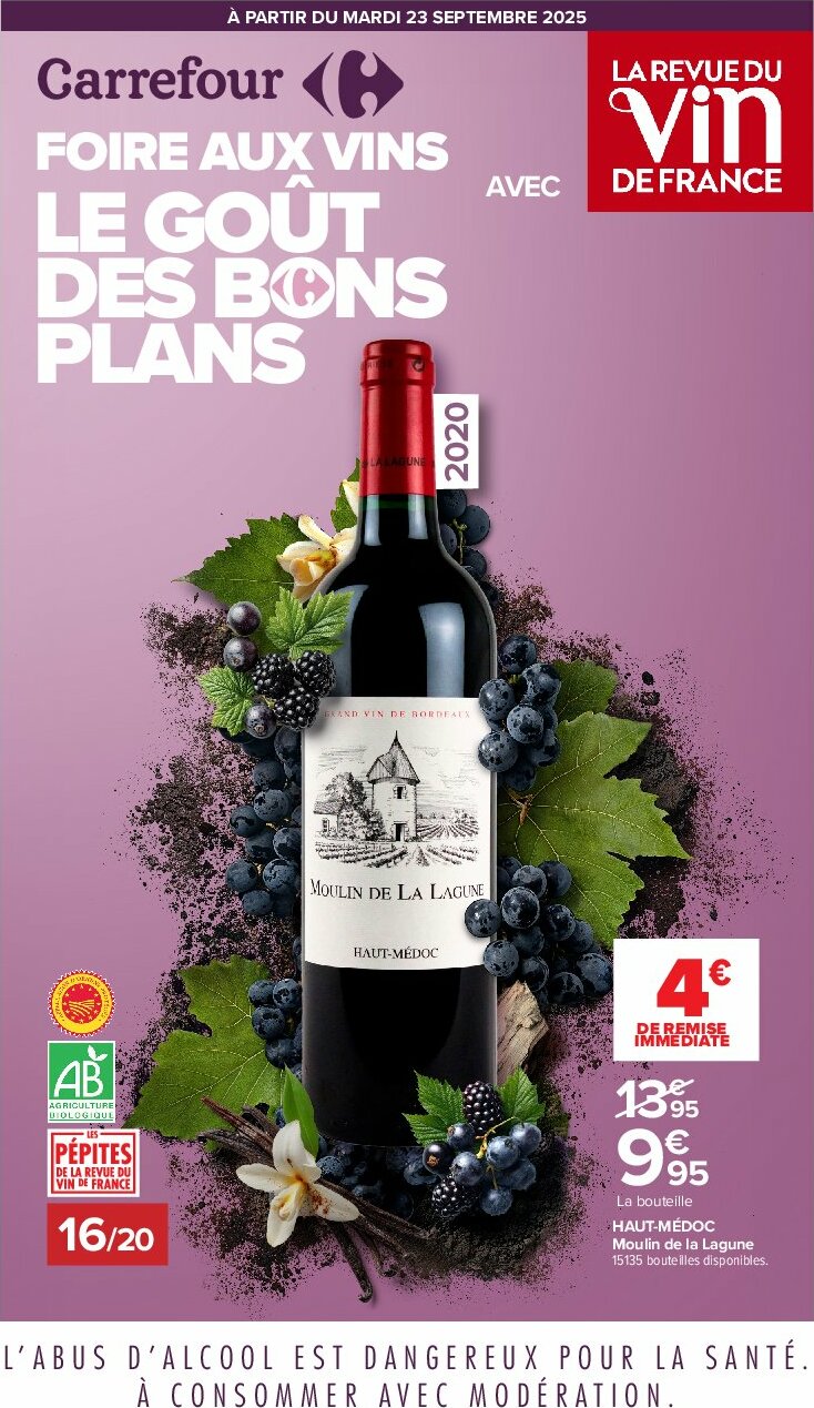 carrefour - Catalogue Carrefour - Foire aux vins D'Automne valable du 23/09 au 06/10