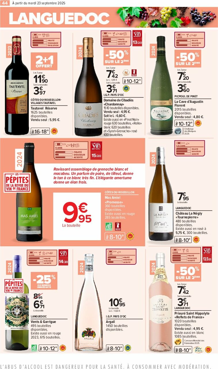 carrefour - Catalogue Carrefour - Foire aux vins D'Automne valable du 23/09 au 06/10 - page: 48 carrefour - Catalogue Carrefour - Foire aux vins D'Automne valable du 23/09 au 06/10 - page: 48