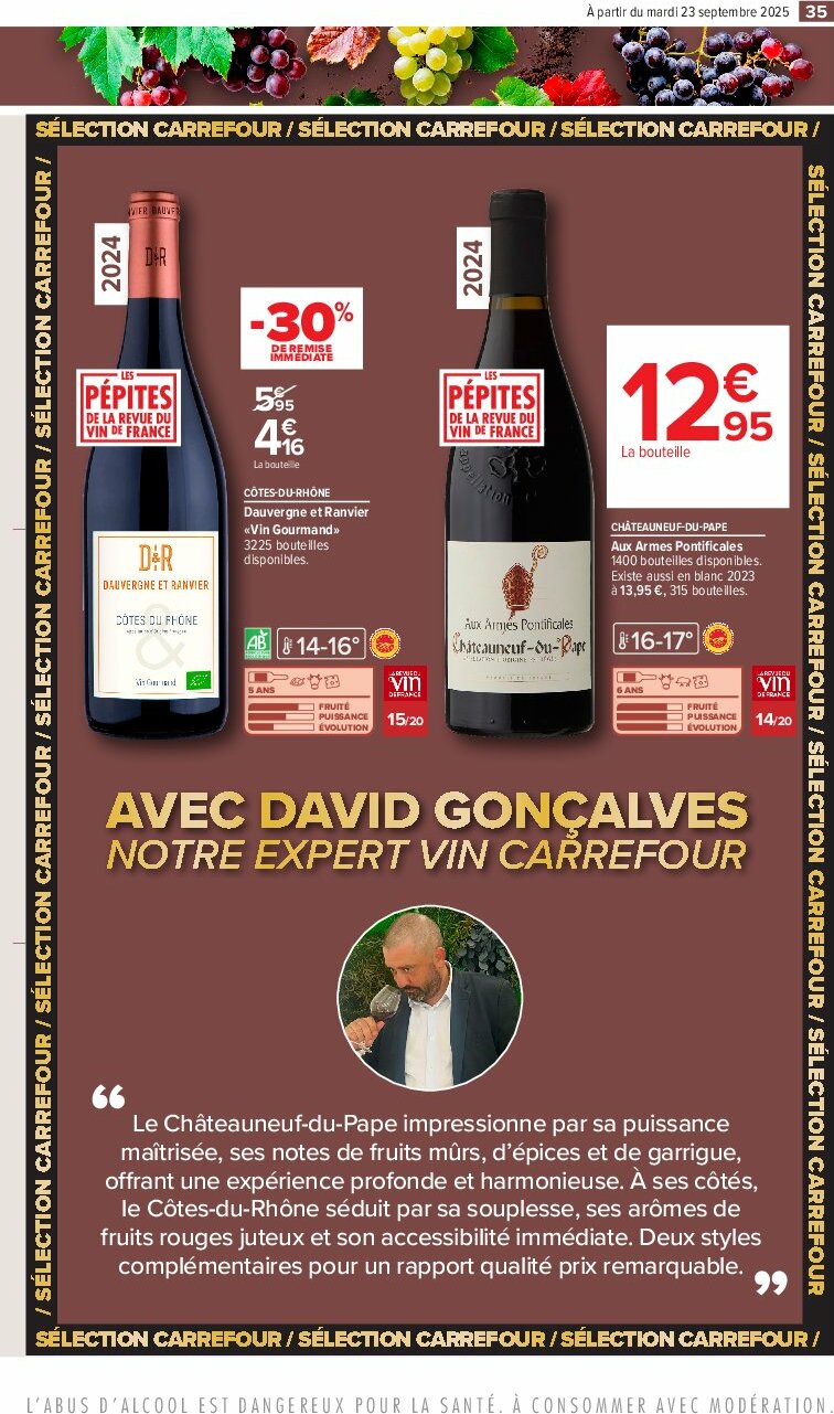 carrefour - Catalogue Carrefour - Foire aux vins D'Automne valable du 23/09 au 06/10 - page: 39 carrefour - Catalogue Carrefour - Foire aux vins D'Automne valable du 23/09 au 06/10 - page: 39