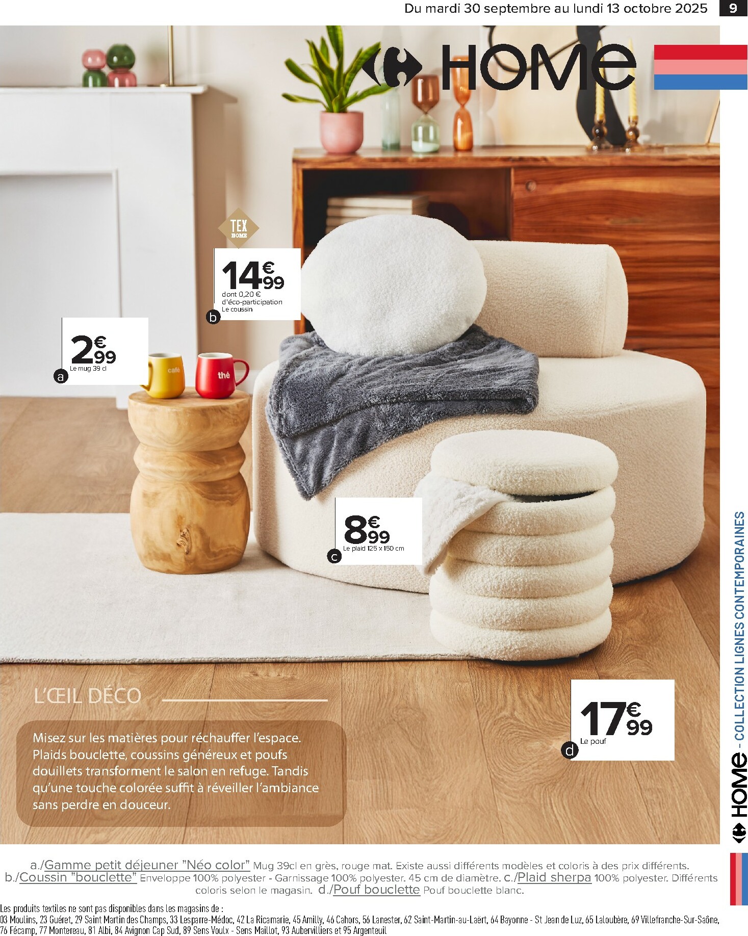 carrefour - Catalogue Carrefour - Des idées deco qui vous ressemblent valable du 30/09 au 13/10 - page: 9