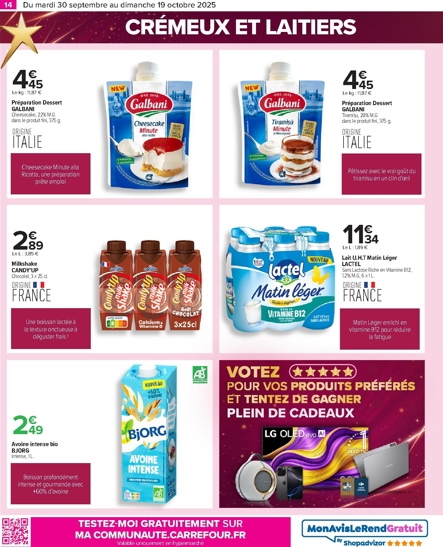 carrefour - Catalogue Carrefour - Le grand prix de l'innovation valable du 30/09 au 19/10 - page: 14