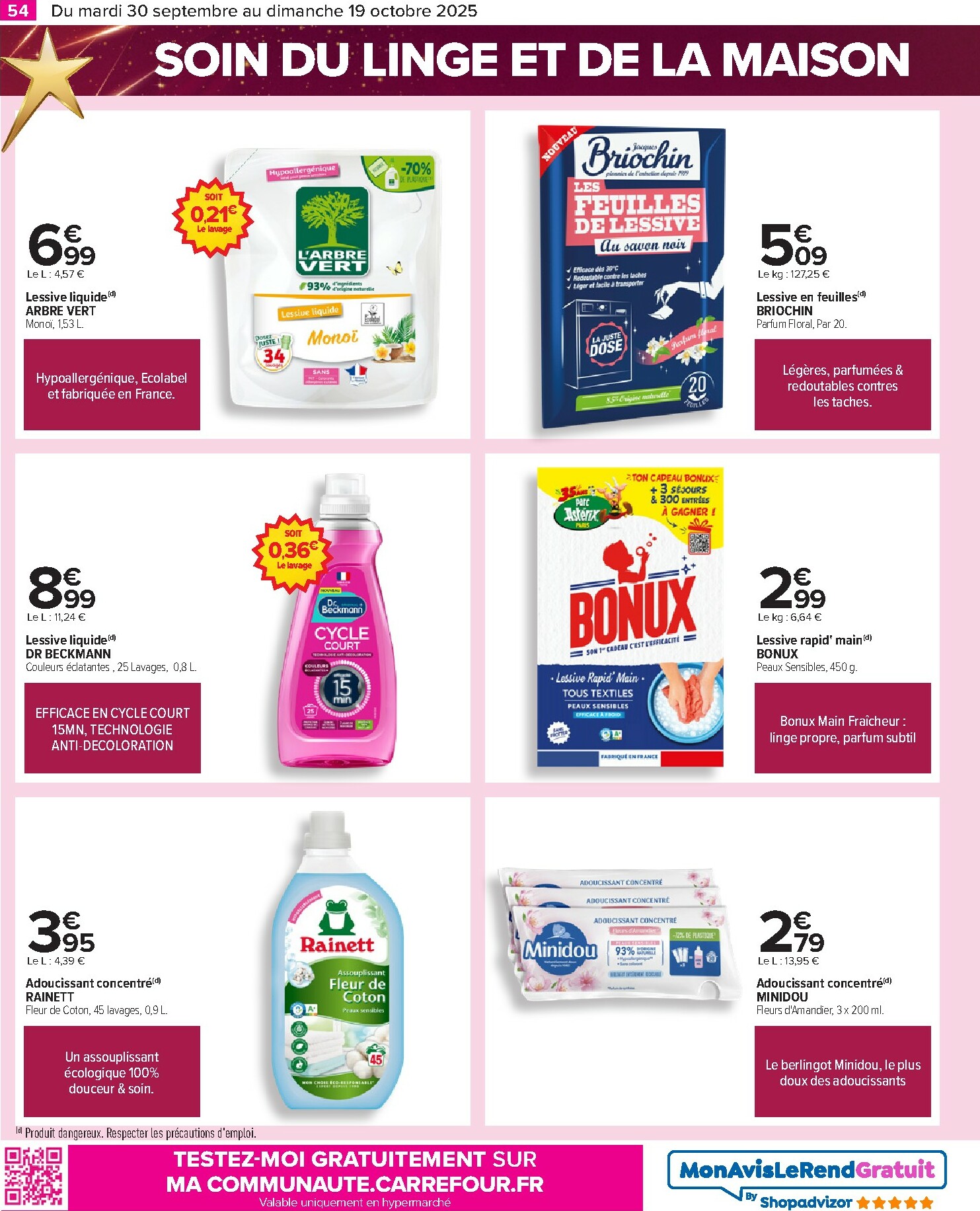 carrefour - Catalogue Carrefour - Le grand prix de l'innovation valable du 30/09 au 19/10 - page: 54